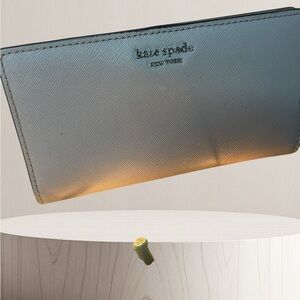 Kate Spade Metallic Gray and Gold Wallet
